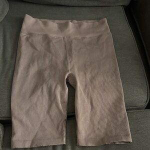 Calvin Klein Ribbed Mauve Bike Shorts